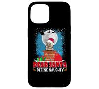 Dear Santa Define Naughty Old English Sheepdog Dog Christmas Coque pour iPhone 15