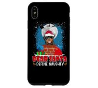 Dear Santa Define Naughty Rottweiler Dog Funny Christmas Coque pour iPhone XS Max