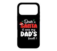 Dear Santa It Was My Dad's Fault Family Matching Christmas Coque pour iPhone 17 Pro Max