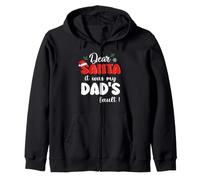Dear Santa It Was My Dad's Fault Family Matching Christmas Sweat à Capuche