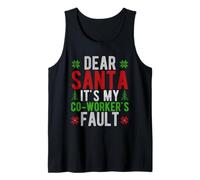 Dear Santa It's My CO-Worker's Fault Funny Christmas Outfit Débardeur