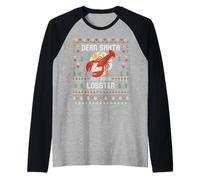 Dear Santa Lobster Pull de Noël Moche Fruits de mer Manche Raglan