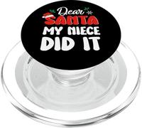 Dear Santa My Niece Did It Family Matching Christmas PopSockets PopGrip pour MagSafe