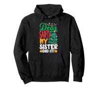 Dear Santa My Sister Did It Funny Christmas Boys Kids Sweat à Capuche