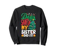 Dear Santa My Sister Did It Funny Christmas Boys Kids Sweatshirt