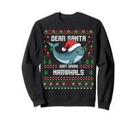 Dear Santa Narval Whale Christmas Ugly Xmas Sweater Sweatshirt