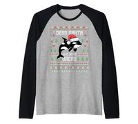 Dear Santa Orca Whale Christmas Ugly Xmas Sweater Orcas Manche Raglan