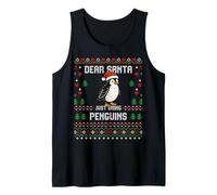 Dear Santa Penguins Pull de Noël Moche Pingouin Débardeur