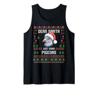 Dear Santa Pigeon Christmas Lover Pull de Noël Moche Débardeur