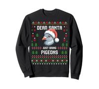 Dear Santa Pigeon Christmas Lover Pull de Noël Moche Sweatshirt