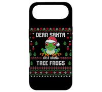 Dear Santa Pull de Noël Moche Grenouille aux Yeux Rouges Coque pour iPhone Air