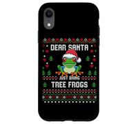 Dear Santa Pull de Noël Moche Grenouille aux Yeux Rouges Coque pour iPhone XR