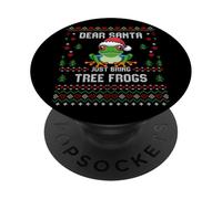 Dear Santa Pull de Noël Moche Grenouille aux Yeux Rouges PopSockets PopGrip Adhésif