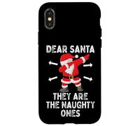 Dear Santa They're The Naughty Ones Cool Christmas Quotes Coque pour iPhone X/XS