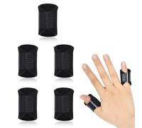 DEARBAG 5 Pièces Attelle Souple Doigt, Attelles de Pouce, Attelle Doigt Main Orthèses De Doigt, Doigt Cassé, Arthrite, Protection des Doigts pour le Pouce, Index, Majeur, Annulaire, Petit Doigt