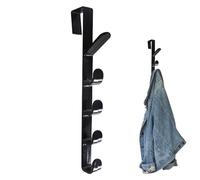 DEARBAG Au-Dessus du Crochet De Porte, Porte-Manteaux de Porte à Suspendre, Crochets de Porte Cinq-lien Verticaux, Serviettes Manteaux Crochets, pour Salle de Bain, Cuisine, Chambre, Noir