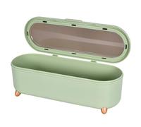 DEARBAG Rangement pour Couverts avec Couvercle, Range Couvert Plastique avec Couvercle Vert pour Baguettes Cuillère Couteau Fourchette, Organisateur Ustensiles de Cuisine