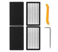 DEARBORN Lot de 4 filtres à air HEPA pour cabine de voiture Y avec kit d'outils Charbon actif