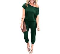 DEARCASE Élégant Combinaison Femme épaules décontractée Avec Taille élastique et Poches