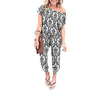DEARCASE Élégant Combinaison Femme épaules décontractée Avec Taille élastique et Poches