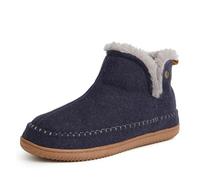 Dearfoams Brixen Pantoufles pour homme confortables, avec semelle en mousse à mémoire de forme, idéale pour l'intérieur et l'extérieur, style boot, pour le camping, Navy Heather, 13-14
