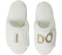 Dearfoams Femme Claquette de mariée Fantaisie Chausson, Bride I Do, Small