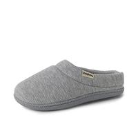 Dearfoams Femme Indoor/Outdoor Memory Foam Darcy Microfiber Velour Clog, Wide Widths Chausson, Gris Clair, Large
