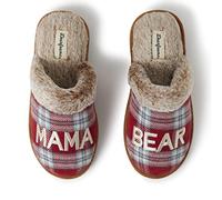 Dearfoams Femme Mama Bear Chausson, Red Blue Plaid, X-Large