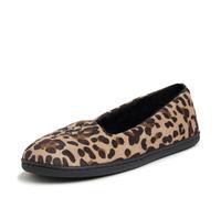 Dearfoams Femme Rebecca Lightweight Cozy Memory Foam Closed Back Slipper with Wide Widths Chausson, Sable, Large