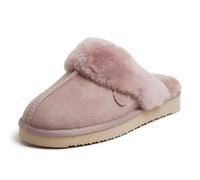 Dearfoams Fireside by Femme Fireside Sydney Shearling Fur Indoor/Outdoor Scuff Slipper with Wide Widths Chausson, Rose, 37 EU