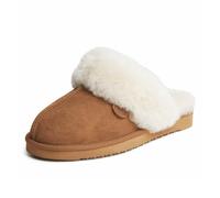 Dearfoams Fireside Sydney Pantoufles d'intérieur et d'extérieur en fourrure de mouton pour femme, châtaigne, 39 EU