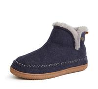 Dearfoams Herren Alpine by Men's Brixen Indoor/Outdoor Memory Foam Boot Slipper Hausschuh, Navy Mottled, 8/9 UK