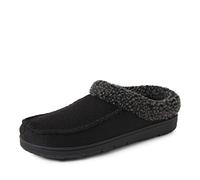 Dearfoams Homme Brendan Indoor/Outdoor Breathable Memory Foam Clog House Shoe with Wide Widths Mule, Sergé Noir, X-Large