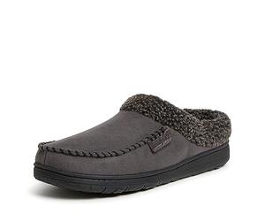 Dearfoams Homme Brendan Perforated Microsuede MOC Toe Clog Chausson, Pavement, 39.5/40.5 EU