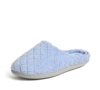 Dearfoams Leslie Sabots lavables en mousse à mémoire de forme pour femme, Bleu clair, 7-8 Wide