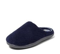 Dearfoams Leslie Sabots matelassés en tissu éponge avec chaussons larges pour femme, Caban en tissu éponge bleu marine, 37/38 EU