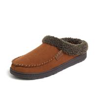Dearfoams Men's Indoor/Outdoor Breathable Memory Foam Clog Offered in Wide Widths, Chestnut, Small