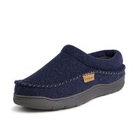 Dearfoams Men's Thompson Memory Foam Clog Slipper, Navy Wool, 6/7 UK