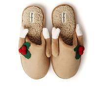Dearfoams Mixte Matching Family Holiday Christmas Reindeer & Turkey Scuff Chausson, Homme, Turquie, Large