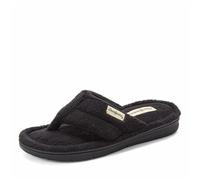 Dearfoams Pantoufles Melanie Terry pour femme, noir, 7-8
