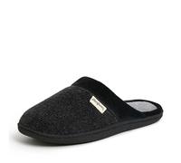 Dearfoams Samantha Pantoufle en tricot à bout fermé pour femme, noir, Medium