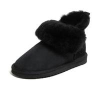 Dearfoams Women's Fireside Perth Genuine Shearling Indoor/Outdoor Water Resistant Foldover Boot