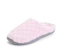 Dearfoams Women's Velour Clog Slipper, Fresh Pink Terry, Large