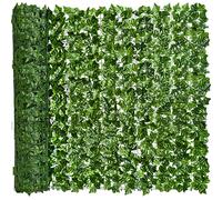DearHouse Clôture de confidentialité en lierre artificiel - 150 x 450 cm - Haies artificielles et feuilles de vigne artificielles - Décoration de jardin extérieure