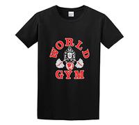 DearIrean World Gym Unisex 100% Cotton Short-Sleeve T-Shirts Black M