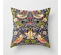 DearLord William Morris Strawberry Thief Art Nouveau Peinture Couvre-lit Taie d'oreiller Housse de Coussin 45,7 x 45,7 cm
