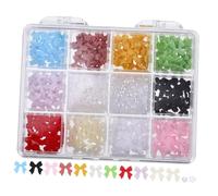 DEARMAMY 1 Boîte Bijoux de perles à arc ongles charmes charme d'ongle clou conseil charmes d'ongles 3d pour nail art charmes d'ongles pour les ongles en acrylique résine