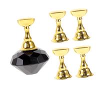 DEARMAMY 1 Ensemble Base D'ongle Rester Uv Clous Français Outil Aimant Support De Manucure Support De Bout D'ongle Porte-ongles Résine Black