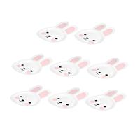 DEARMAMY 1 Ensemble De 8 Pièces Assiette en Carton Lapin écho lapins à thème Plaque Décoratif pâques paque easter vaisselle en papier en forme de lapin assiette en papier dessin animé