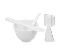 DEARMAMY 1 Ensemble ensemble de bol de masque pour fait maison soin du visage costume trousse spa applicateur de masque bol de masque facial bricolage bols en silicone Gel de silice blanche